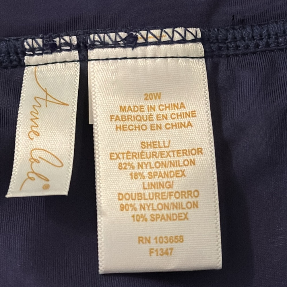 NWT Navy Anne Cole Swim Skirt 20W - Picture 8 of 10